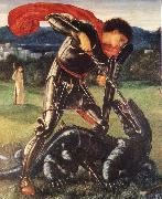 Sir Edward Coley Burne-Jones Saint George and the Dragon painting